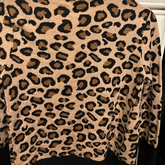 Rachel Zoe cheetah print full zip cardigan sweater womens X Small - Picture 3 of 6